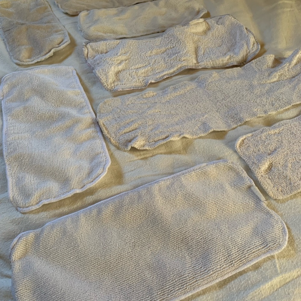 Reusable diaper inserts/liners cotton, hemp, bamboo